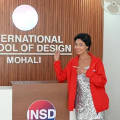 A branding photoshoot for the International School of Design in Mohali. This shot captures the faculty's energy and pride in their institution.