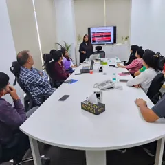Leading a POSH sensitization workshop for a corporate team. These sessions are designed to be interactive, allowing employees and management to ask questions and clarify their doubts in a safe environment.