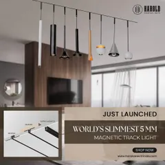 Innovation is at the core of our designs. This is the world's slimmest 5mm magnetic track light, a system that offers unparalleled flexibility. You can snap different pendant and spot modules into place, changing your lighting setup as your needs evolve.