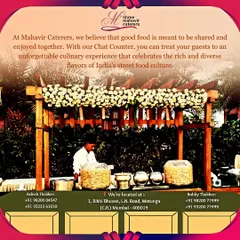 My live chaat counters bring the vibrant flavours of Indian street food to your event in a hygienic and professional setup. This station is always a favourite, offering a variety of tangy and savoury snacks.