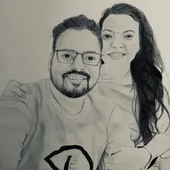 A traditional pencil and charcoal sketch I did of a couple. I love working in different mediums, and sketching is the foundation of all my digital art.
