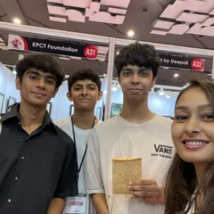 More happy visitors at my booth. It was a pleasure meeting everyone who stopped by to look at my bookmarks and other handcrafted merchandise.