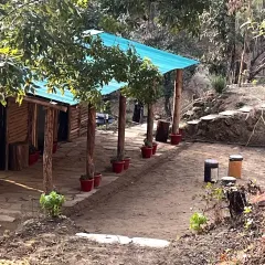 The exterior of our campsite, built by Rakesh Rana at his native place in Mukteshwar. The location is surrounded by beautiful trails and hiking paths, making it an ideal spot for outdoor enthusiasts.