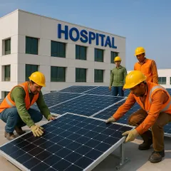 We provide complete solar solutions for hospitals, from panel installation to maintenance. Clean energy is crucial for healthcare, and we ensure a reliable power supply.