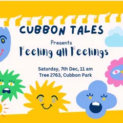 The announcement for our 'Feeling all Feelings' series, which featured collaborations with guest artists to explore emotions through stories and art.