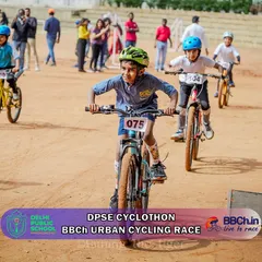A young rider powers through the dirt course during the DPSE Cyclothon. It's inspiring to see such focus and effort from our next generation of cyclists.