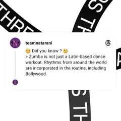 A fun fact about Zumba! While it's known for its Latin rhythms, Zumba incorporates music from all over the world, including Bollywood. Our dance fitness sessions are a great way to stay fit while having a blast.