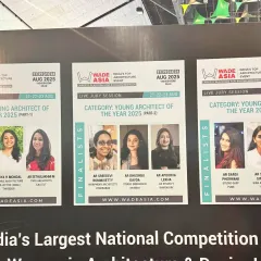 A snapshot of the finalists' board at the WADE Asia awards, where I was nominated for Young Architect of the Year.