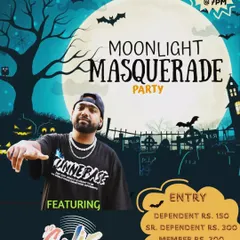 Another flyer for a Moonlight Masquerade party. When it's Halloween, we go all out.