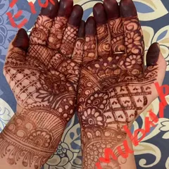 This is the colour after 24 hours. My organic henna paste gives a consistently dark and long-lasting stain for any festive occasion.
