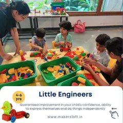 Our Little Engineers program for ages 4-6 is where imagination takes flight. We guarantee an improvement in your child's confidence and ability to express themselves.