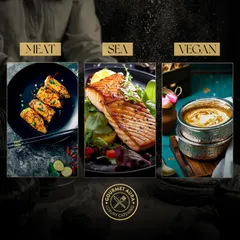 "Meat, Sea, Vegan." We cater to every dietary preference with the same level of creativity and commitment to quality, ensuring all your guests have an exceptional dining experience.
