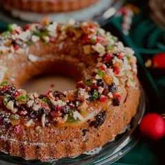 Celebrate the season with our classic Christmas Plum Cake. It's rich, flavorful, and packed with fruits and nuts, perfect for your holiday table.