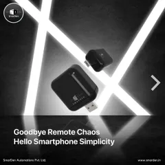 Tiny tech, massive convenience. Goodbye remote chaos, hello smartphone simplicity. My smart IR blaster lets you control everything from one device.