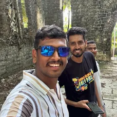 A selfie with friends while exploring the historic Ross Island. It's a fascinating place to learn about the history of the Andamans.