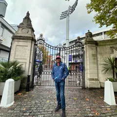 Standing outside the iconic Grace Gates at Lord's. A pilgrimage for any cricket lover.