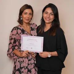 So grateful to have received my certificate from Pooja Khurana herself. Her masterclass has elevated my craft, and I am so thankful for the opportunity to learn from her.