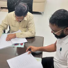 A landmark moment for HITYOGA, signing the Memorandum of Understanding (MOU) with S-VYASA University. This formalizes our collaboration for the Aerial Yoga Teacher Training Certification.