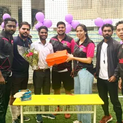 The coaching staff comes together to celebrate a team member's birthday. These moments strengthen our bond off the pitch.