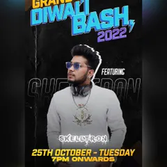 The flyer for the Grand Diwali Bash in Ulhasnagar. It was an honor to be the featured artist for such a big celebration.