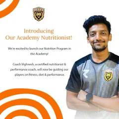 Introducing our Academy Nutritionist, Coach Vighnesh. He guides our players on fitness, diet, and performance, because we know that what happens off the pitch is just as important.