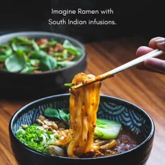 Imagine Ramen with South Indian infusions. Our monsoon menu is a globe-trotting experience, blending steamy Asian soups with tangy local flavors for a unique culinary adventure.
