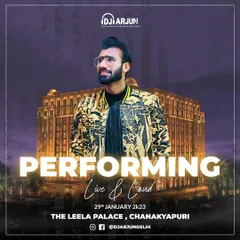A performance at the prestigious Leela Palace in Chanakyapuri, New Delhi. I am a regular DJ at some of the top 5-star hotels in the country.