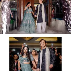A fairytale entrance for the happy couple. We use elements like smoke and cold pyrotechnics to frame your Sangeet entry, creating a truly cinematic and memorable shot.