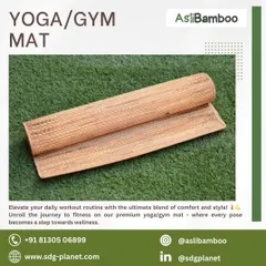 Unroll your journey to fitness on our premium yoga and gym mat. Made from natural, biodegradable materials, this mat offers the ultimate blend of comfort and style, turning every pose into a step towards wellness.