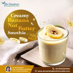 For a creamy and filling breakfast, try this Banana Nut Butter Smoothie. It uses ripe bananas for natural sweetness, peanut butter for protein and healthy fats, and oats for fiber. It's a great way to start your day with sustained energy.