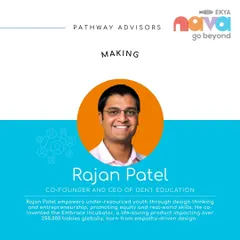 I am proud to have Rajan Patel, co-founder of Dent Education and co-inventor of the Embrace incubator, as an advisor for our Making Pathway. His journey inspires my students to design solutions with empathy and purpose.
