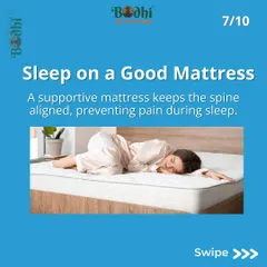 The quality of your sleep directly impacts your spine. A supportive mattress is a crucial investment for maintaining proper alignment and preventing pain while you rest.