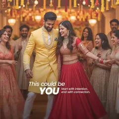 This could be you. Surrounded by laughing friends and family, celebrating your union with joy and dance. This is the happiness that follows a match made with heart.