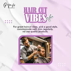 Getting great haircut vibes is a team effort. I listen to what you want, use quality products, and deliver a style that you can easily manage. This graphic sums up my philosophy for a perfect cut.