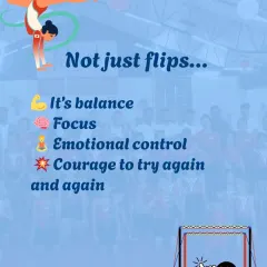 Gymnastics is not just about flips. It teaches balance, focus, emotional control, and the courage to try again and again. These are skills that last a lifetime.