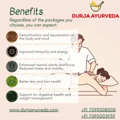We focus on holistic benefits that touch every aspect of your well-being. This graphic outlines the key outcomes you can expect from our therapies, including detoxification, improved immunity, mental clarity, and enhanced skin health.