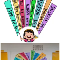 A side-by-side comparison of the digital design and the final painted mural for a school in Gujarat. This shows how a concept comes to life, a process I teach in my mural course.