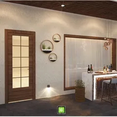 Part of the same 3D terrace design, this view shows an integrated bar area. My designs often include multi-functional zones for dining, lounging, and entertaining.