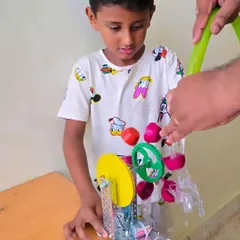 Watch as water powers the turbine this student built. It's a fantastic hands-on demonstration of how mechanical and electrical engineering work together.