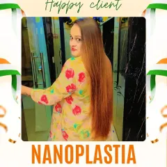 Look at the length and shine on this Nanoplastia result. This treatment is perfect for achieving long, flowing, and pin-straight hair that's easy to maintain.