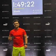Finishing the Hyrox Men's Pro category in Mumbai. The time on the board is a result of six weeks of specific, dedicated preparation. It wasn't what I expected, but I'm happy I did it and learned from it.
