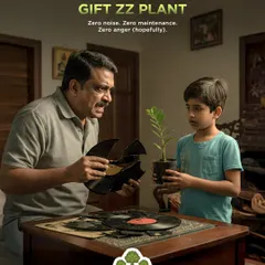 Broke Dad's favorite record? A ZZ plant is the answer. Zero noise, zero maintenance, and hopefully, zero anger. It's the ultimate low-effort apology gift.