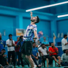 The raw emotion of a winning point. This player's celebration captures the passion and competitive spirit that our tournaments bring out in every participant.