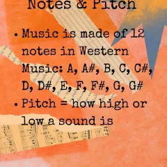 This graphic explains the concepts of notes and pitch, the foundational building blocks of all Western music. We make music theory accessible by breaking it down into simple, memorable ideas.
