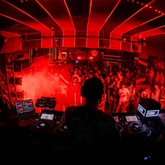 The view from my side of the decks at a packed Soho Delhi. Feeling the energy of a thousand people moving to the same beat is why I do this. This is the mayhem I guarantee.
