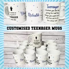 These "Awesome Teenager" mugs are a fun and unique gift for a 13th birthday party. Each one was personalized with a guest's name.
