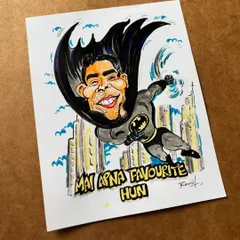 "Mai apna favourite hun!" For the hero in your life, or just to celebrate yourself. I can turn you, your friend, or a family member into their favorite superhero. This custom Batman caricature was so much fun to create.