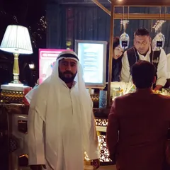A close-up of our performer for the "Habibi" act. This themed entertainment is a unique offering that guests always remember.