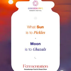 What the sun is to pickles, the moon is to ghazals. This poster captures the essence of our Fermentation festival, celebrating the art of slow, patient creation.