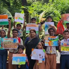 It was an honor to be invited as a judge for an art competition organized by the Lions Club of Juhu. Here I am with some of the wonderful children from more than 30 BMC schools who took part. Their energy and creativity were just amazing.